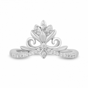 Женское кольцо из серебра с бриллиантом