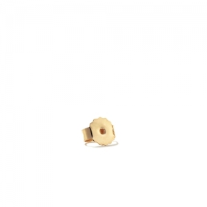 Маленькая одиночная серьга из желтого золота 585 пробы с бриллиантом