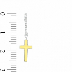 Серьги из серебра с бриллиантом
