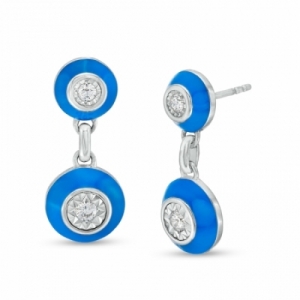 Серьги из серебра с бриллиантом