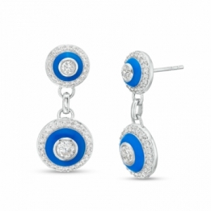 Серьги из серебра с бриллиантом
