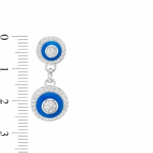 Серьги из серебра с бриллиантом