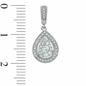 Серьги из белого золота 585 пробы с бриллиантом