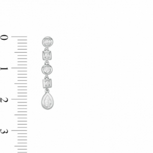 Серьги из белого золота 585 пробы с бриллиантом