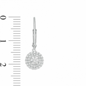 Серьги висячие из белого золота 585 пробы с бриллиантом