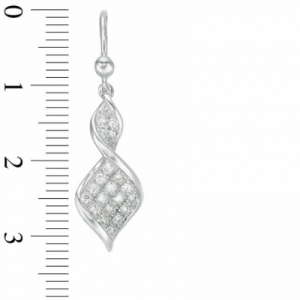 Серьги из белого золота 585 пробы с бриллиантом