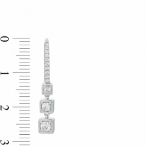 Серьги из белого золота 585 пробы с бриллиантом