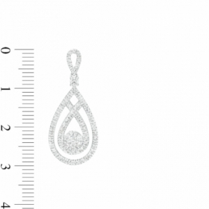 Серьги висячие из белого золота 585 пробы с бриллиантом