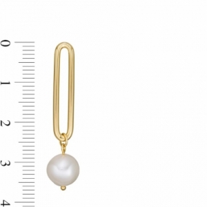 Серьги из серебра 925 пробы с белым жемчугом