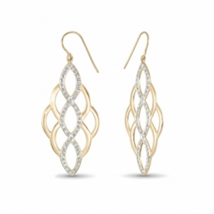 Серьги из серебра 925 пробы с бриллиантом