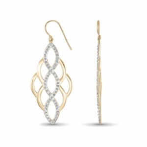 Серьги из серебра 925 пробы с бриллиантом