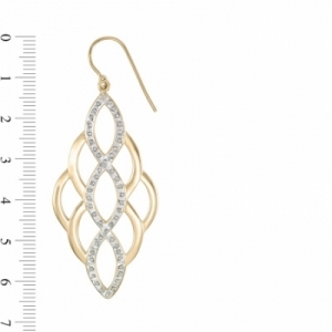 Серьги из серебра 925 пробы с бриллиантом