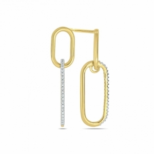 Серьги из серебра 925 пробы с бриллиантом