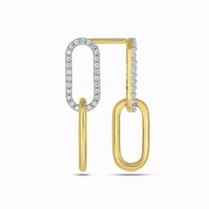 Серьги из серебра 925 пробы с бриллиантом