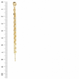 Серьги висячие из желтого золота 585 пробы
