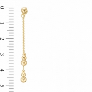 Серьги висячие из желтого золота 585 пробы