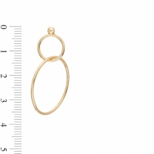 Серьги висячие из желтого золота 585 пробы