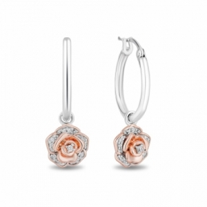 Серьги из серебра 925 пробы с бриллиантом