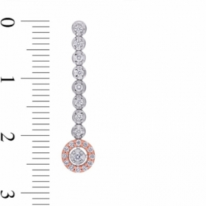 Серьги висячие из золота 585 пробы с бриллиантом