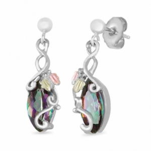 Серьги из серебра 925 пробы с топазом