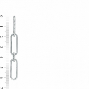 Серьги из серебра с сапфиром и бриллиантами