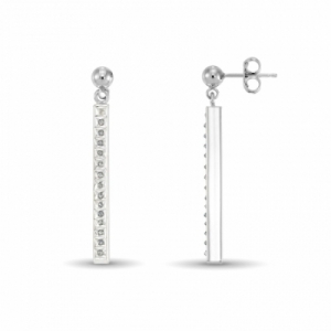 Серьги из серебра с бриллиантом