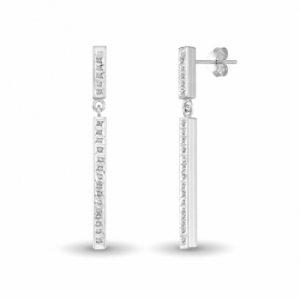 Серьги из серебра с бриллиантом