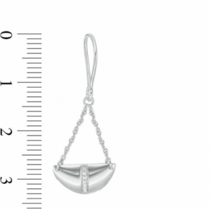 Серьги из серебра с бриллиантом