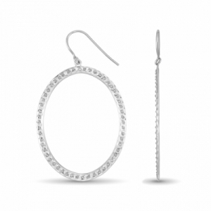 Серьги из серебра с бриллиантом