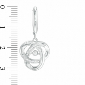 Серьги из серебра с бриллиантом