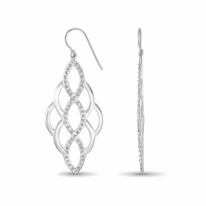Серьги из серебра с бриллиантом