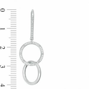 Серьги из серебра с бриллиантом