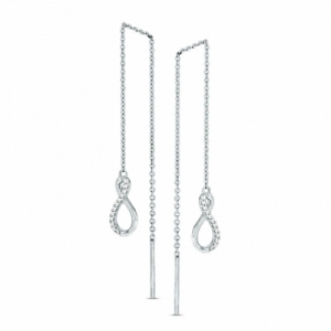 Серьги из серебра с бриллиантом
