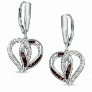 Серьги из серебра с бриллиантом