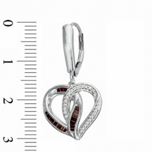 Серьги из серебра с бриллиантом