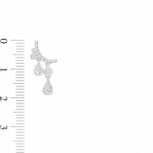 Серьги из белого золота 585 пробы с бриллиантом