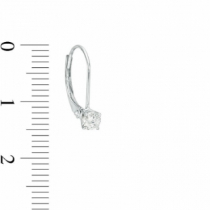 Серьги из белого золота 585 пробы с бриллиантом
