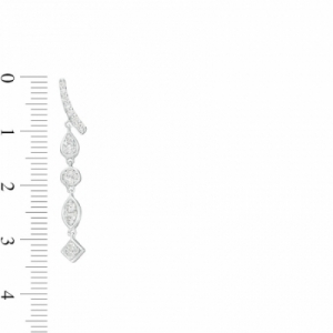 Серьги из белого золота 585 пробы с бриллиантом