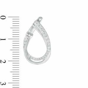 Серьги из белого золота 585 пробы с бриллиантом