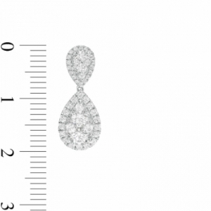 Серьги из белого золота 585 пробы с бриллиантом