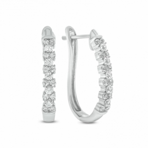 Серьги из белого золота 585 пробы с бриллиантом