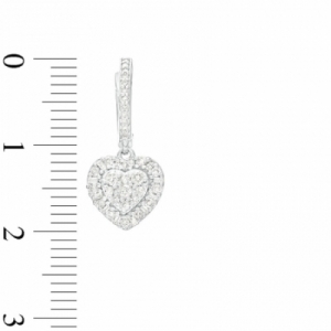Серьги из белого золота 585 пробы с бриллиантом