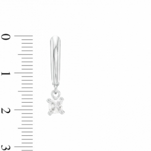 Серьги из белого золота 585 пробы с бриллиантом