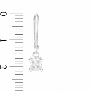 Серьги из белого золота 585 пробы с бриллиантом