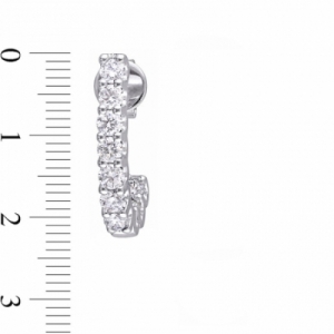 Серьги из белого золота 585 пробы с бриллиантом