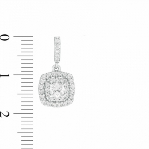 Серьги из белого золота 585 пробы с бриллиантом