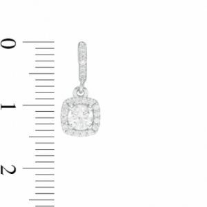 Серьги из белого золота 585 пробы с бриллиантом