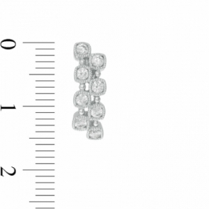 Серьги из белого золота 585 пробы с бриллиантом