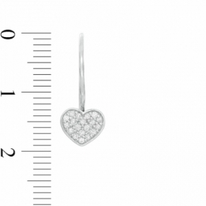 Серьги из белого золота 585 пробы с бриллиантом