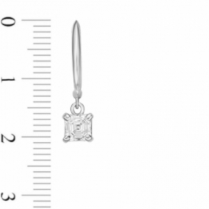 Серьги из белого золота 585 пробы с бриллиантом